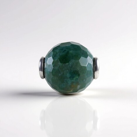 Ciondolo in argento con Agata Muschiata (MONOSONO COLLECTION)
