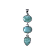 Larimar-Silberanhänger