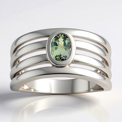 Anello in argento con Tanzanite Verde (non riscaldata)
