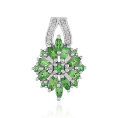 Pendentif en argent et Tsavorite de Tanzanie