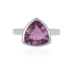 Pinkfarbener Fluorit-Silberring (MONOSONO COLLECTION)
