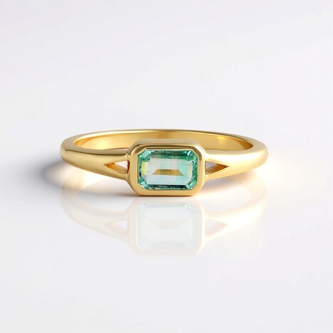 Anello in argento con Smeraldo Color Paraiba