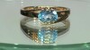 Anillo en plata con Topacio azul suizo