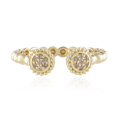9K I2 Champagne Diamond Gold Ring (de Melo)