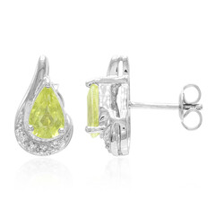 Boucles d'oreilles en argent et Tourmaline cuprifère
