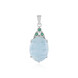 Brasilianischer Aquamarin-Silberanhänger (Adela Silber)