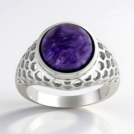 Anello in argento con Charoite