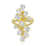 Weißer Topas-Silberring