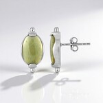 Orecchini in argento con Legno Fossile (Bali Barong)