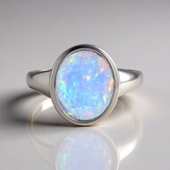 Anillo en plata con Ópalo de Welo