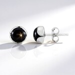 Orecchini in argento con Zaffiro Stellato Nero (de Melo Essence)