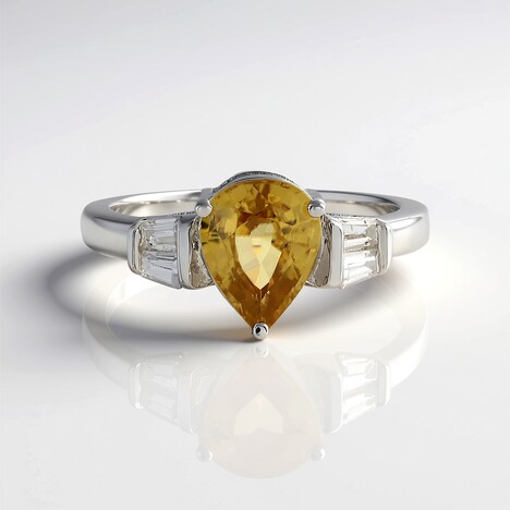 Anello in argento con Zircone Giallo