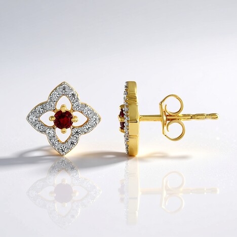Orecchini in argento con Spinello Rosso