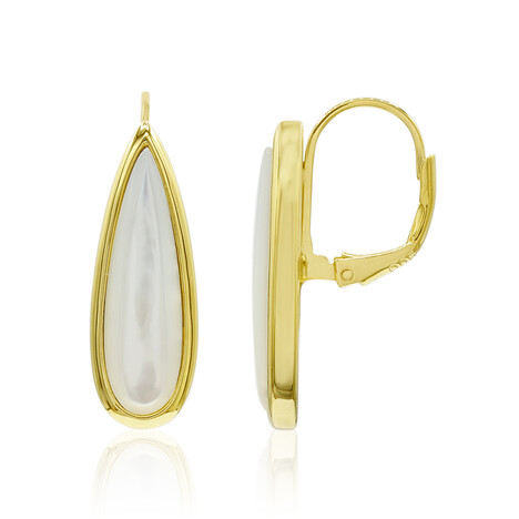 Perlmutt-Silberohrringe (MONOSONO COLLECTION)