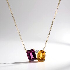 Collana in oro con Citrino