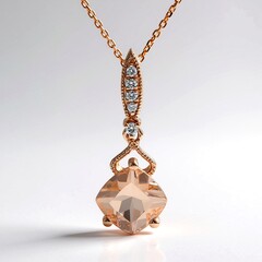 Collana in oro con Morganite AAA
