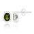 Russischer Diopsid-Silberohrringe