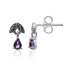 Zilveren oorbellen met amethisten