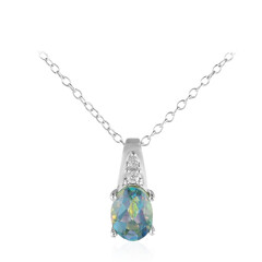 Bluegreen Mystic Topaz Silver Necklace