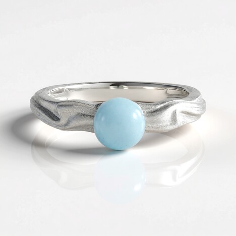 Anello in argento con Acquamarina Brasiliana (de Melo Essence)