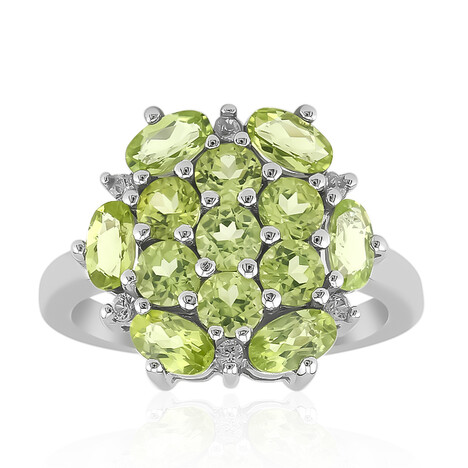 Burmesischer Peridot-Silberring