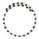 Collana rigida in acciaio con Perla Nera di Acqua Dolce (Riya)