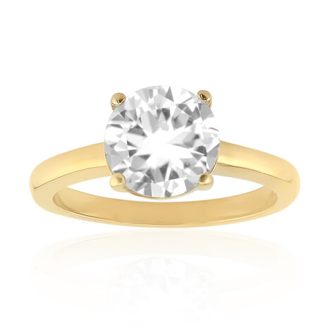 Weißer Topas-Silberring