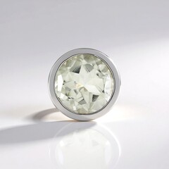 Ciondolo in argento con Ametista Verde (MONOSONO COLLECTION)