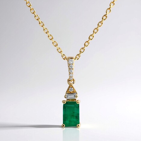 Collana in oro con Smeraldo Zambia (CIRARI)