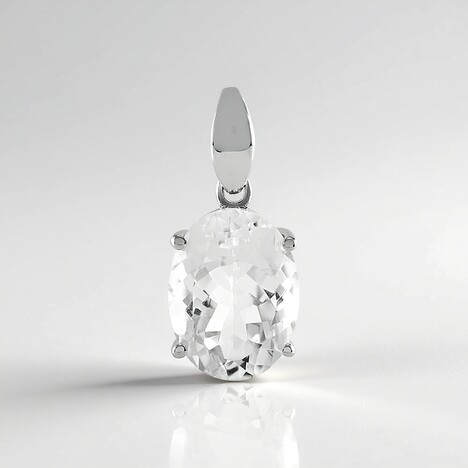 Ciondolo in argento con Quarzo Bianco