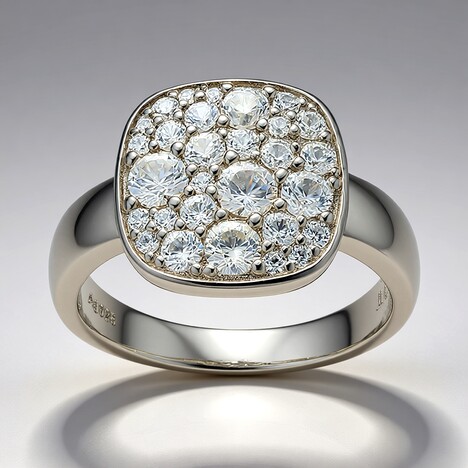 Anello in argento con Zircone (Adela Silber)