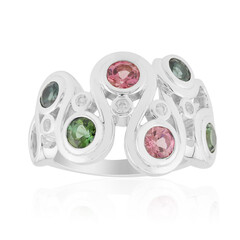 Bague en argent et Tourmaline rose du Brésil 