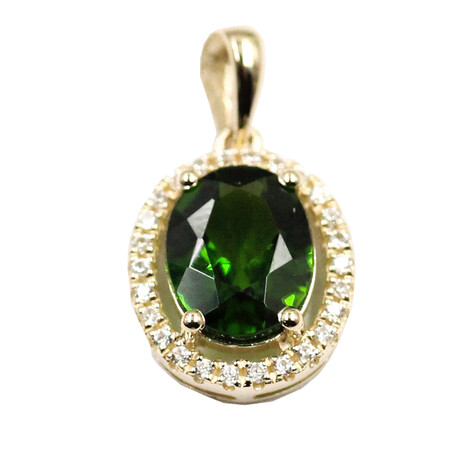Russischer Diopsid-Goldanhänger