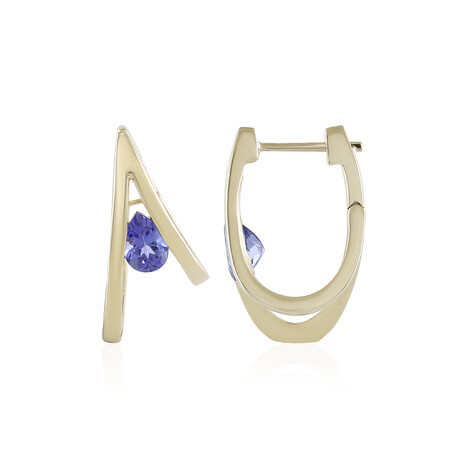 Boucles d'oreilles en or et Tanzanite AAA (de Melo)