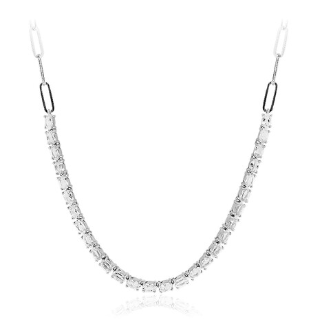 Weißer Topas-Silbercollier