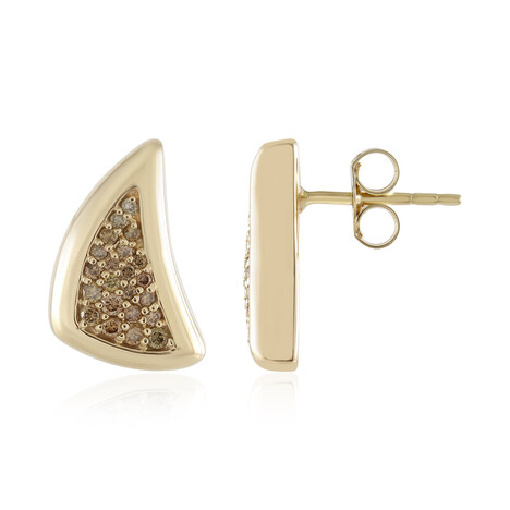 Pendientes en oro con Diamante champán I2 (de Melo Gold)