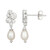 Boucles d'oreilles en argent et Perle blanche de culture d'eau douce