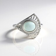 Anillo en plata con Aguamarina de Brasil (MONOSONO COLLECTION)