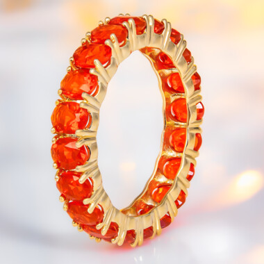 Anello in oro con Opale di Fuoco