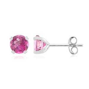Orecchini in argento con Topazio Rosa