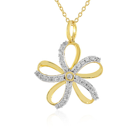 Zirkon-Silberhalskette