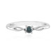 Blauer I2 Brillant-Silberring
