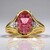 Anello in oro con Tormalina Rosa Californiana (Amanda Adkins)