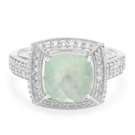 Anello in argento con Prehnite