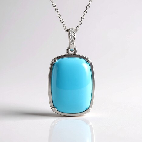 Collana in argento con Turchese Kingman (Faszination Türkis)