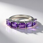 Anello in argento con Ametista del Marocco