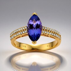 Anello in oro con Tanzanite AAA