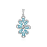 Pendentif en argent et Apatite bleue