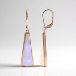 Orecchini in argento con Pietra di Luna Blu (KM by Juwelo)