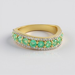 Anello in argento con Smeraldo Russo